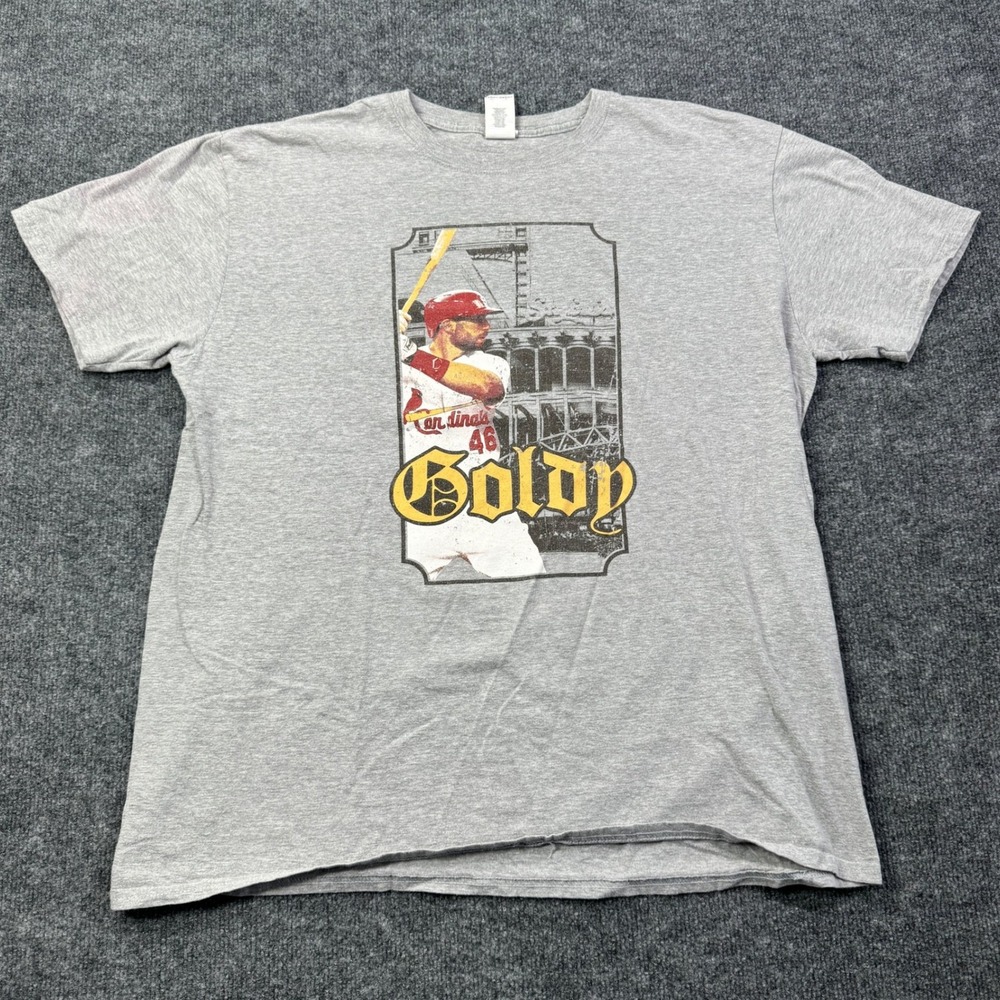 Paul Goldschmidt 46 St Louis Cardinals MLB Gildan T Shirt Mens XL Gray Goldy